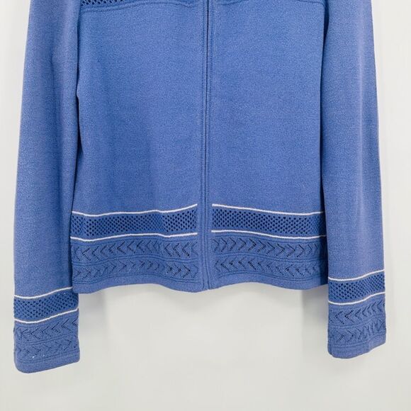 St. John Sport Size P 2 Purple Santana Knit Long Sleeve Zip Up Jacket Coat - Picture 3 of 8